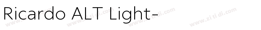 Ricardo ALT Light字体转换